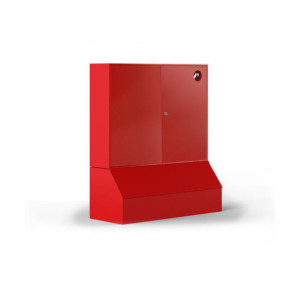 Стенд противопожарный закрытого типа с сеткой с ящиком для песка 0,3м3 серия «Т» (1200*1200*540)